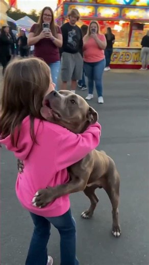 Pit Bull rushes in for a heartfelt reunion at the county fair