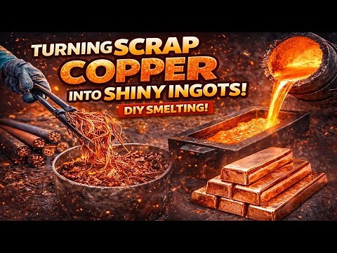How to Smelt Scrap Copper into Shiny Ingots | Full DIY Process 🤑
