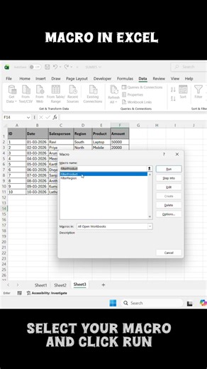 Apply Filter Automatically | Excel Macro Trick