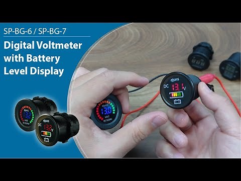 Digital Voltmeter with Battery Level Display - SP-BG6 & SP-BG7