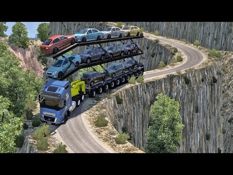 LOGIC DEFIED! Giant Trucks CRUSHING Cars & Falling Off Cliffs Compilation | Euro Truck Simulator 2