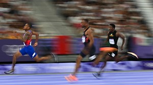 Quincy Hall wins the Olympic 400-meter race, bringing gold back to the U.S.