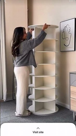 ✨ 360° Rotating Shoe Tower — Closet Game Changer! 👠