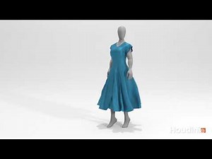 Dress (Cloth simulation) | Houdini