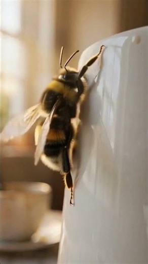 Bumblebee’s Hilarious Mug Mountain Climb 🐝☕ | Epic Micro Adventure