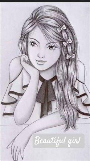 beautiful girl drawing #drawing