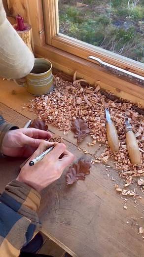 53K views · 2.3K reactions | The Making Of A Coffee Scoop Inspired by the Mighty Oak tree!  Hand Made Using Slow but Simple Methods of axe and Kniv Carving in my Cabin Workshop! This Scoop Along with a few others will be available in my Next Shop update this Friday evening at 7:30pm gmt 力癩 #woodart #asmr #woodworking #processvideo #handmade #art #nature #satisfyingvideo #handmadegifts | The Woodland Carver | Facebook