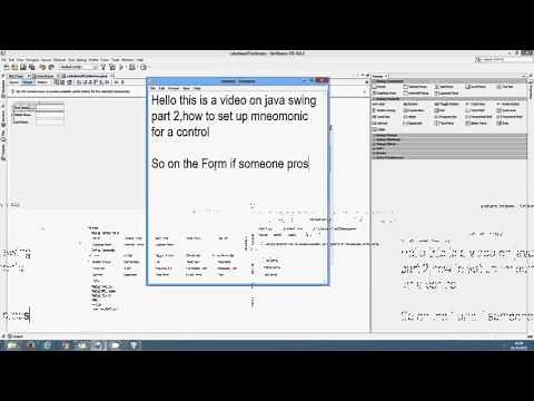 Setting up Mnemonic in Java Swing Netbeans