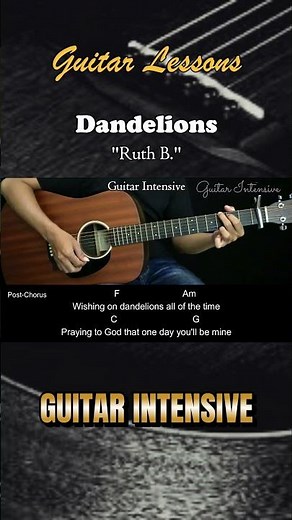 Dandelions - Ruth B. | EASY Guitar Tutorial with Chords / Lyrics #guitarchords