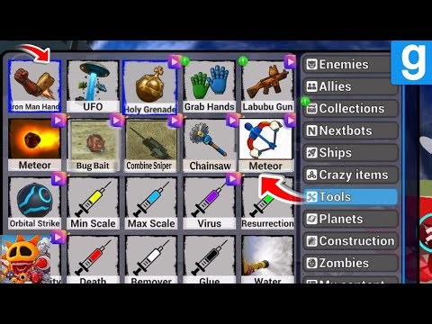 Sandbox in space updated new tools iron man hands holy grenade ufo chainsaw 😱 chasing nextbots 🔥