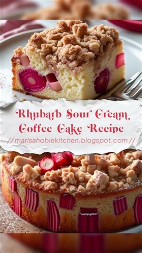 Rhubarb Sour Cream Coffee Cake Recipe