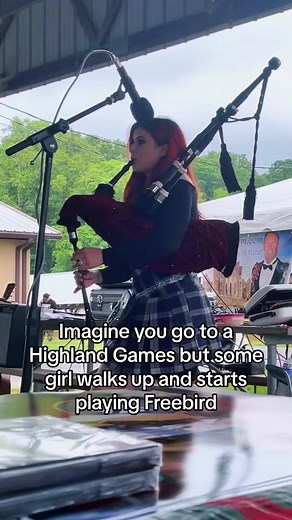 What the piper doin #freebird #bagpipes #bagpiper #highlandgames #competition #lynyrdskynyrd