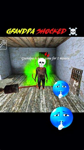 GRANDPA SHOCKED ☠️ TROLL FACE EDIT 🤯 #granny #gaming #horrorgaming