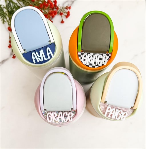 Custom Scalloped Water Bottle Name Tag: Waterproof Owala Decal - Etsy