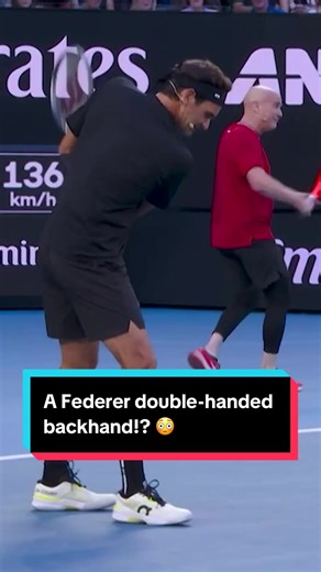 Roger Federer's Priceless Two-Handed Backhand Reaction