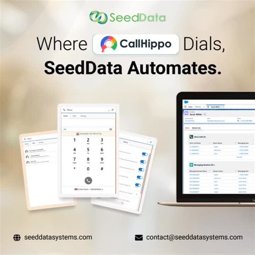 Seed Data Systems on Instagram: "Where CallHippo dials, Seed Data Systems automates. Every call synced. Every lead tracked. Zero manual effort. Link in bio. #SeedDataSystems #CRMIntegration #SalesAutomation #CallTracking #SalesTech StartupTools LinkInBio"