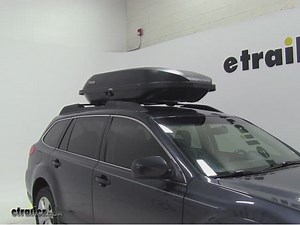 Setting up the Yakima RocketBox Pro 14 Rooftop Cargo Box on a 2011 Subaru Outback Wagon
