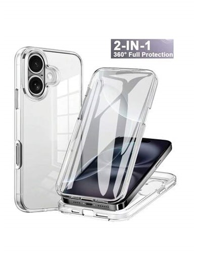 Full Coverage Integrated TPU Fashion TPU Full Coverage Integrated Fashion Phone Case 2-In-1 Transparent Full Body Case With Front Screen Protector TPU Soft Edge + PC Hard Back Plate Combo Phone Case Compatible With Apple 17E/17Pro/17ProMax/Apple Air/17/16/16E/15/14/13/12/11 Pro Max/Plus/SE2/SE3 And Galaxy S26Ultra/S26Plus/S26/S25Ultra/S25Plus/S25/S25Edge/S25FE/ 13C/12C/Note 12 Pro/NOTE14PRO+/NOTE13PRO/NOTE13PRO+/POCO M6PRO/OCOX6 5G And Honor 400/400Pro/400Lite Spring Gift Party,International Ver