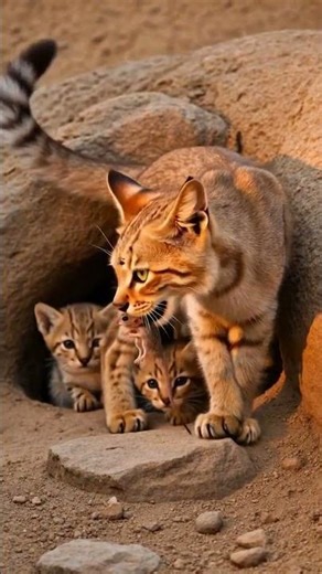 Wildcat Hunting in the Desert 🐾 | Realistic Wildlife Short #movie #viral #wildanimals