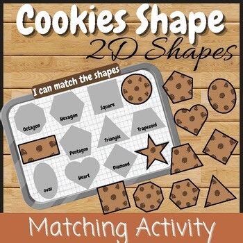 Cookies Shape Matching Activity - 2D Shapes Matching Game - Sorting Activity