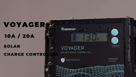 Renogy 20A 12V/24V PWM Solar Charge Controller, IP67 Waterproof with LCD Display for AGM, Gel, Flooded & Lithium Battery, Voyager - Walmart.com