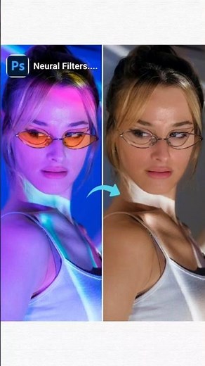 Photoshop 2025 Tricks _ Photoshop Neural Filters Magic #adobe #photoshopartstudio #shorts #photoshop
