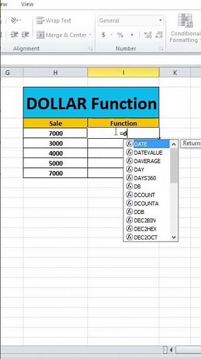DOLLAR Function in Excel | Convert Numbers into Currency Format Easily