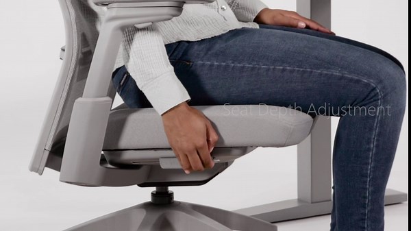 Allsteel Evo Mesh Office Chair with Lumbar Support, Adjustable Arms, Weight Activated Recline, 300lb Max Weight with Wheels for Computer/Desk, Gray