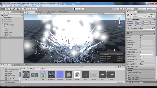 冰锥 冰柱 Particle VFX unity