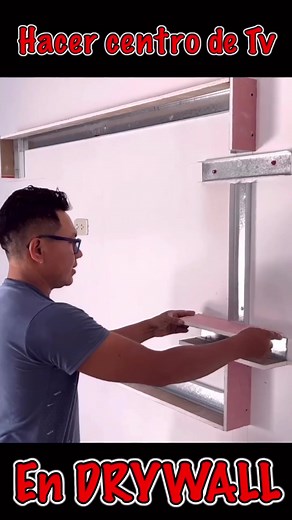 Centro de entretenimiento en drywall: tutorial fácil