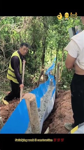 Folding roof sheet to make slide for pouring concrete