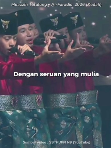 sukanya vibe2 lagu nasyid yg lama2 😢🤍 Muazzin Terulung - Al-Faradis (SMKA Kedah) Nasyid MQNKSS KPM Kebangsaan 2026. Persembahan penuh seluruh pasukan versi MCP, HQ audio mahupun live audio boleh ditonton sepenuhnya di yt channel NasyEd Media (jom ramai2 subscribe NM!) 🎥 SSTP JPN9 #alfaradis #mqnkss2026 #nasyid #fypシ #xyzbca