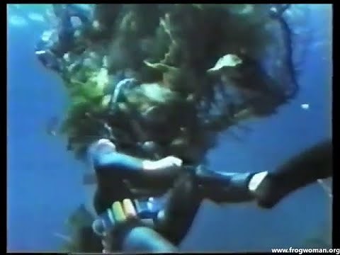 Female vintage scuba diver gets stuck underwater! [Rare TV movie]