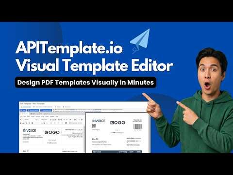 Visual Template Editor Tutorial for PDF Generation | APITemplate.io