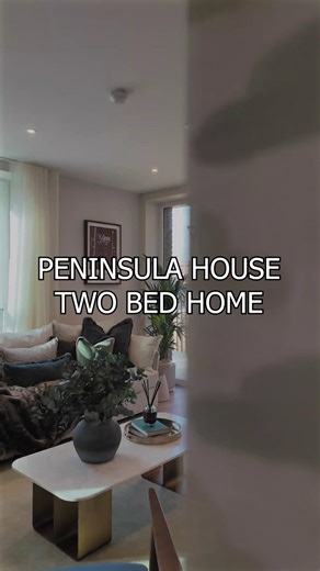 Step inside The Willow showhome at Peninsula House and discover a place where waterside living feels truly effortless. This beautifully crafted home opens with soft Pistachio tones, gentle greens and deep blues that echo the calm of the canal just beyond your window. Elegant marble details and natural wood textures guide you through each room, inviting you to slow down and savour every moment. Your tranquil sanctuary is waiting to be found, discover Grand Union for yourself. | Berkeley Group