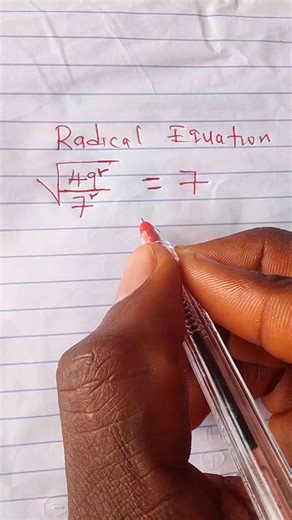 Radical equation Solution #mathematics #mathsfun #MathsMadeEasy #facebookreelsviral #reels | Obi Science Class