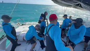 53K views · 517 reactions | Sailing downwind on Awen on day 1 of Airlie Beach Race Week was a blast, in 20 - 26 knots. Cruising downwind with main and jib at 12-15 knots boat speed is an easy option, with a mass start of 150 yachts. | Ocean Sailing Expeditions | Facebook