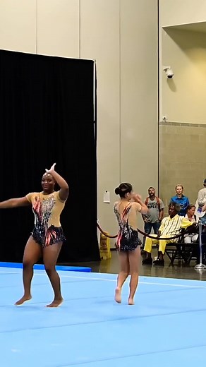 Acro dynamic routine #competition #cheerleading #acrobatics...