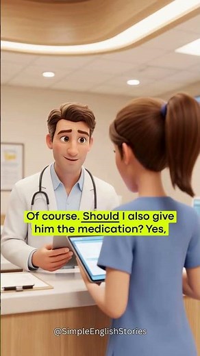 DOCTOR AND NURSE TALK ABOUT A PATIENT 🏥 Easy English Conversation #shorts