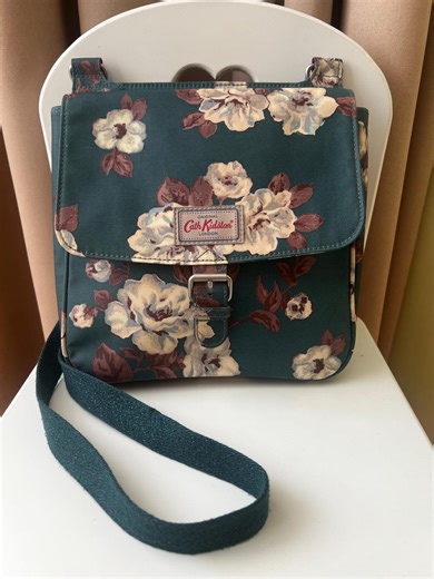Vintage Cath Kidston Floral Messenger Bag • Collectible Rare Forest Green Oilcloth Crossbody • Gift for Her - Etsy UK