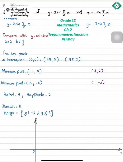 Exploring Trigonometric Functions in Grade 12 Mathematics - Chapter 7