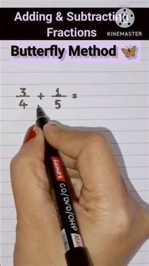adding and subtracting fractions with unlike denominators #maths #butterflymethod