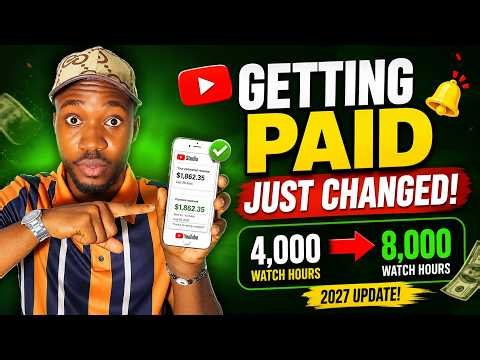 YouTube Just Changed How You Get Paid! 😳 4,000 to 8,000 Watch Hours (Here's How)