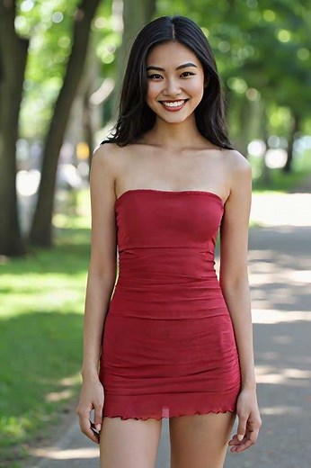 U-neckline Lace Trim Mini Dress