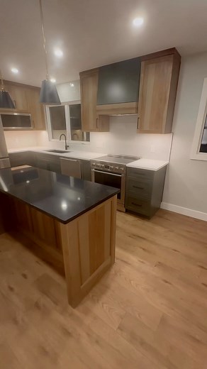 From a dated 60s kitchen to a modern showpiece 🌿✨Watch this space transform from old finishes and tight layout into a fresh, stylish kitchen built for today’s living. We brought in bold green cabinetry, updated every surface, and added a beautiful plant wall to bring warmth, colour, and life back into the heart of the home.A total glow-up that proves thoughtful design can completely reshape a space. 🛠️🤍🌱#edmonton #kitchenrenovation #interiordesign #contractor | Priority Builders