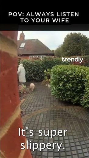 Ignored Warning, Instant Fall—Slippery Lesson Caught