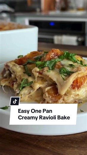 One Pan Creamy Baked Ravioli Recipe for Easy Dinners