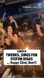 1.3M views · 13K reactions | My man! My man! My man! Cardi B went all out for Stefon Diggs’ birthday  twerking and singing to celebrate the Patriots star’s 32nd! Full story at the link in comments! | TMZ | Facebook