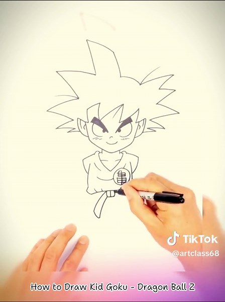 Step-by-Step Kid Goku Drawing Tutorial | Easy Dragon Ball Z Art