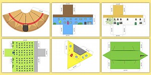 3D Paper Craft Shapes Houses and Homes